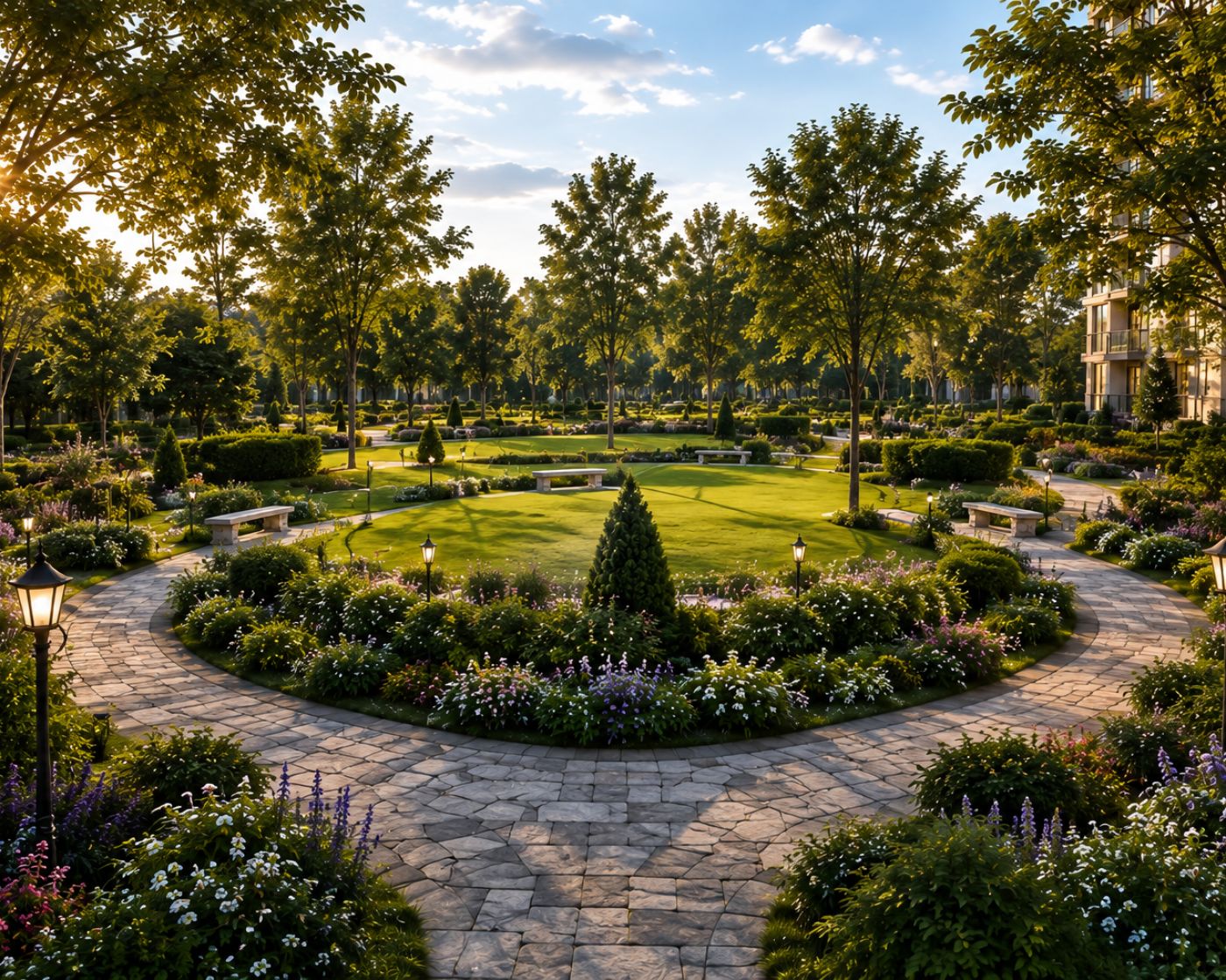 Landscaped walkway